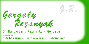 gergely rezsnyak business card